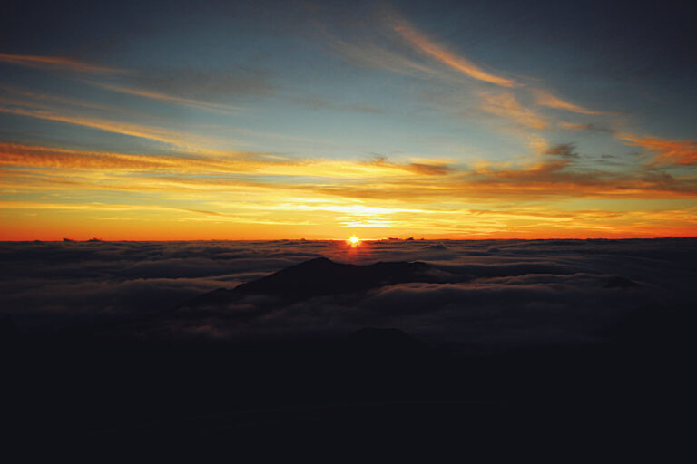 ハレアカラ山頂からみる日の出